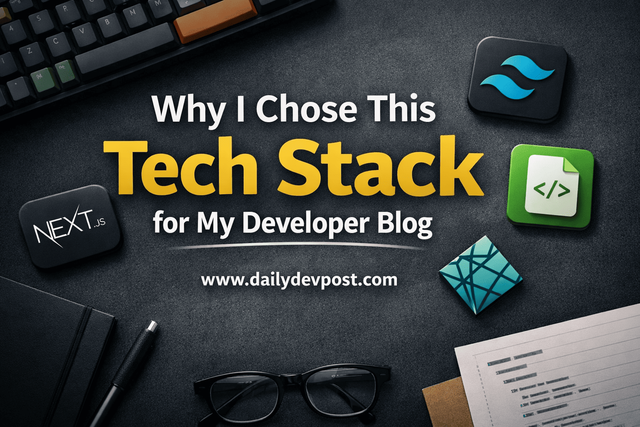Why I Chose This Tech Stack for My Developer Blog