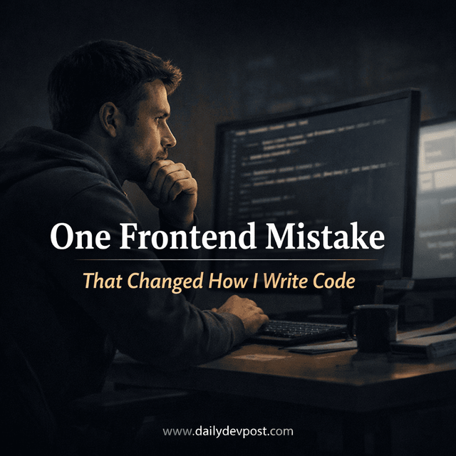 One Frontend Mistake I Made Earlier in My Career That Shaped Me